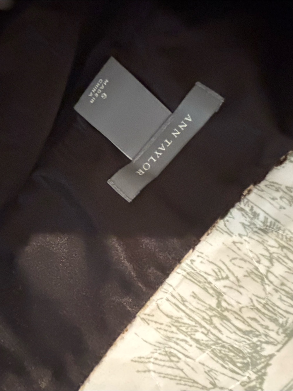 Ann Taylor sz 6 brown beige Houndstooth skirt boucle textured classic preppy - Picture 4 of 11